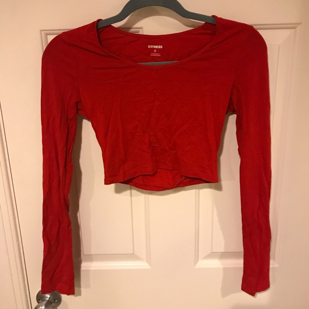 Red Crop Top LS